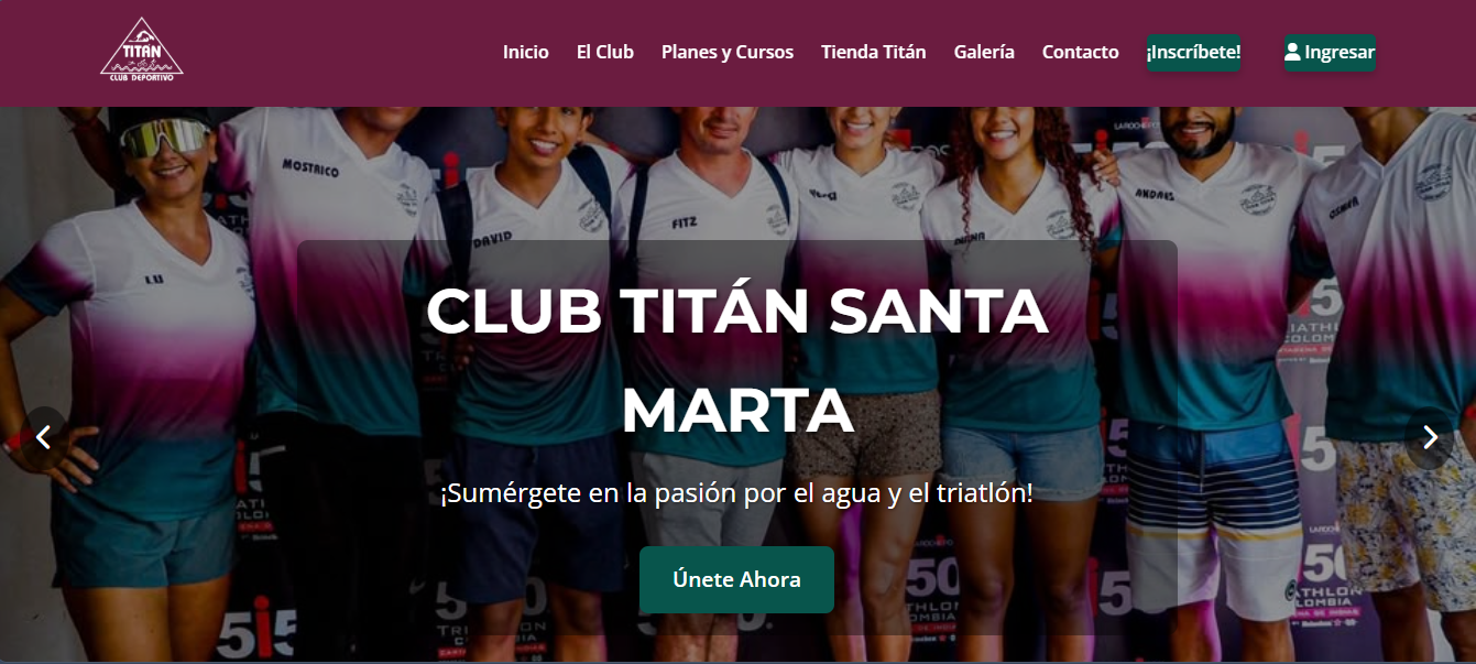 Index Dashboard Club de Natación